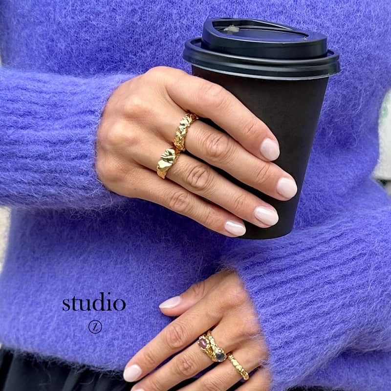 Studio Z - Element ring i forgyldt sølv
